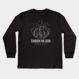 Outlander Craigh Na Dun Travelers Society Adult Charcoal Kids Long Sleeve T-Shirt